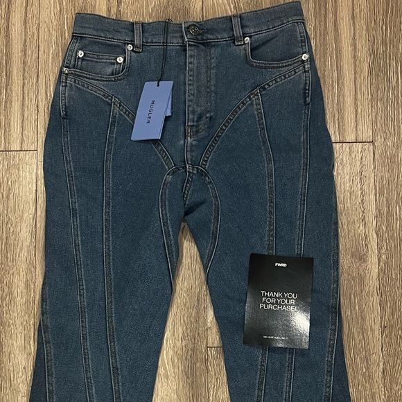 WOMENS MUGLER SPIRAL SKINNY JEANS SIZE FR42 - Picture 4 of 4